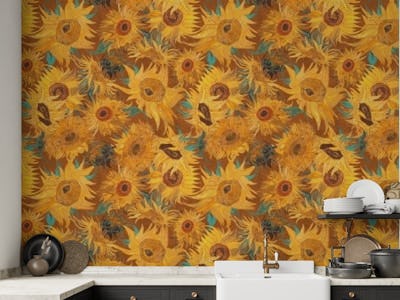 Van Gogh Sunflowers sienna