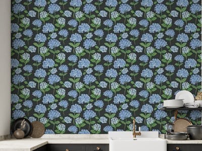 Hydrangea Pattern Wallpaper