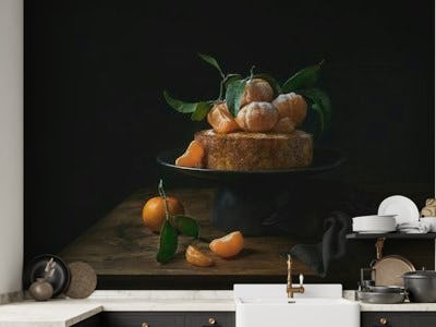 Polenta cake with sweet mandarines