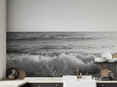 Black White Ocean Waves 1