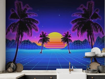 Retro 80s computer Art