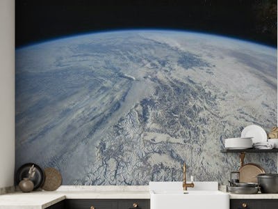 Earth from space snow