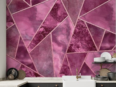 Glamour Marble Triangles Pink