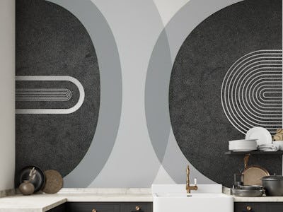 Black Silver Feature Wall