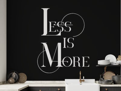 Less Is More Typography