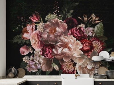 Baroque Opulent Vintage Moody Floral Bouquet