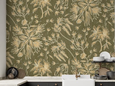 Mid Century Floral Fabric