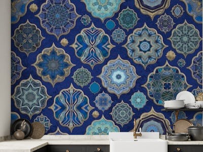 Blue Moroccan Tile Elegance