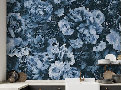 Floral Baroque Opulence Blue