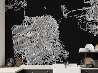 San Francisco Black Map