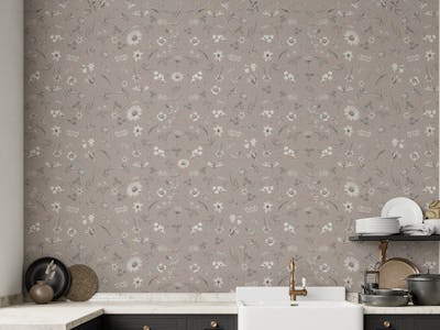 Pattern Floral Gray