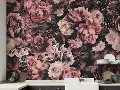 Floral Baroque Opulence Blush Pink