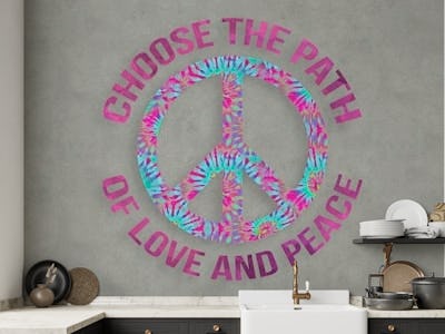 Groovy Hippie Style Peace Sign