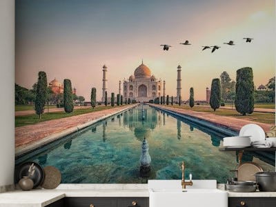 Flight over the Taj Mahal