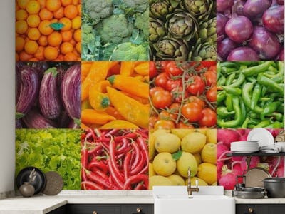 Fruit and veg collage