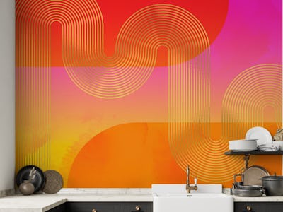 Funky Sunset Rainbow Lines