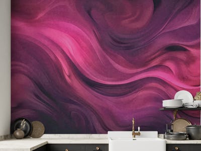 Velvet Flow Red Magenta Watercolor Art
