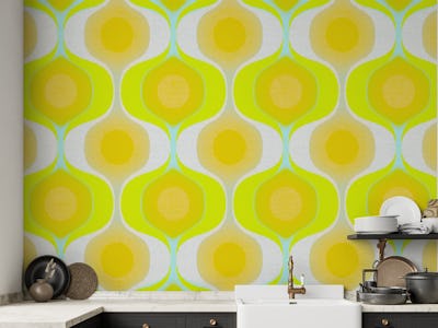 Fluffy 70s Lime Retro Geo