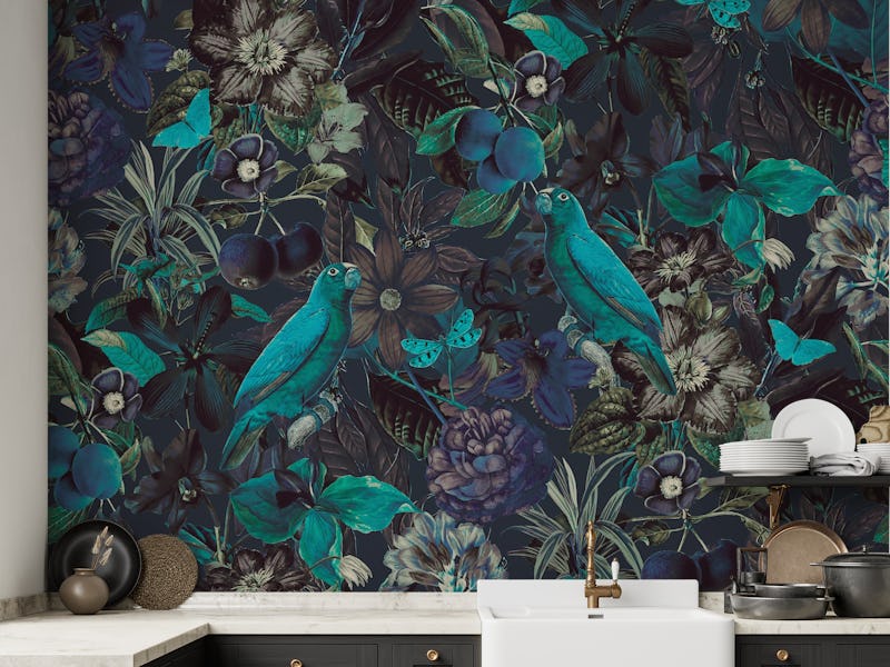 Dark Teal Jungle Paradise