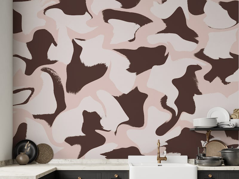 White And Brown Whipped Pattern