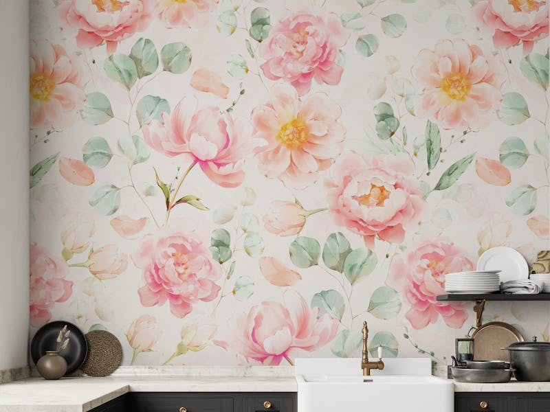 Soft Blush Peonies Spring Flowers Garden