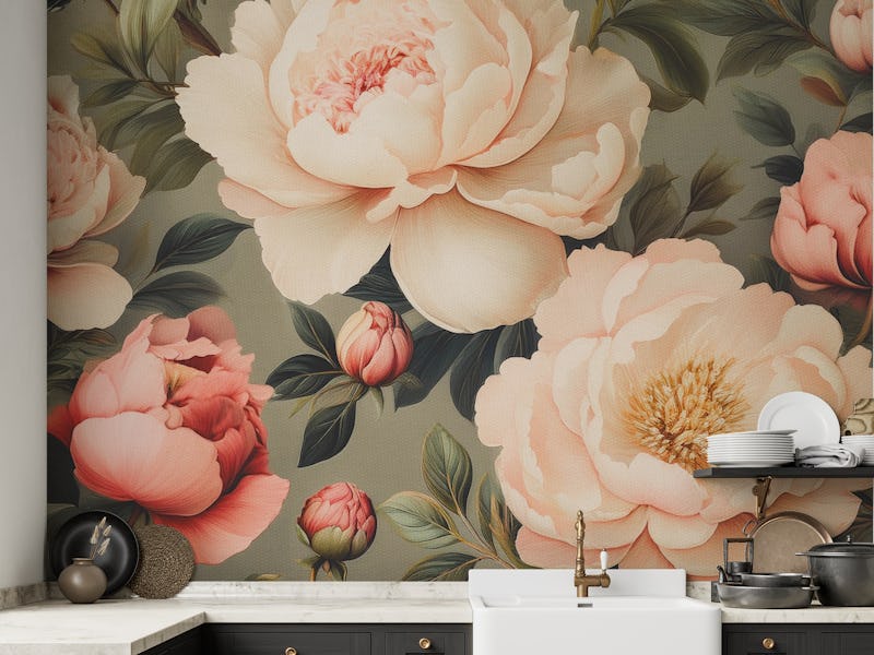 Flowers Elegant Peony Blossoms