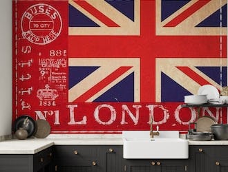 Union Jack London Collage Art
