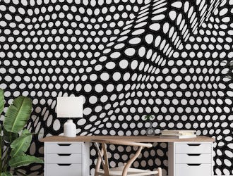 Black And White Dots Op-Art