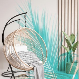 Palm Leaf Turquoise Delight 1