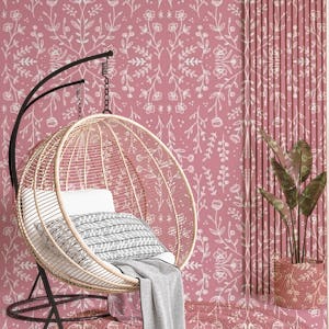 Mirrored Floral Pattern - Pink