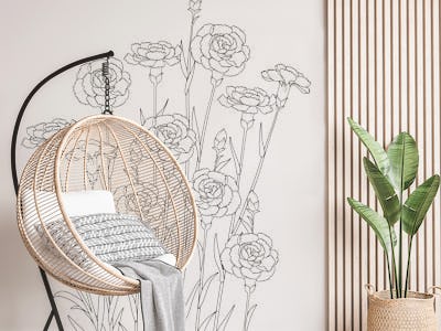 Carnations - Minimal Line Art