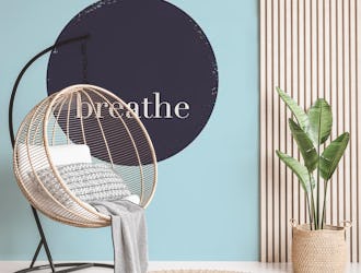 Breathe Minimal Word Art Geo