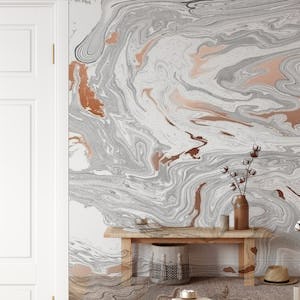 Grey Marble with Copper Veins