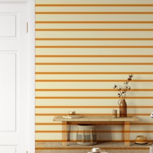 Stripes Orange Linen Texture
