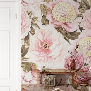 Vintage Baroque Opulent Peonies And Flower Lilies