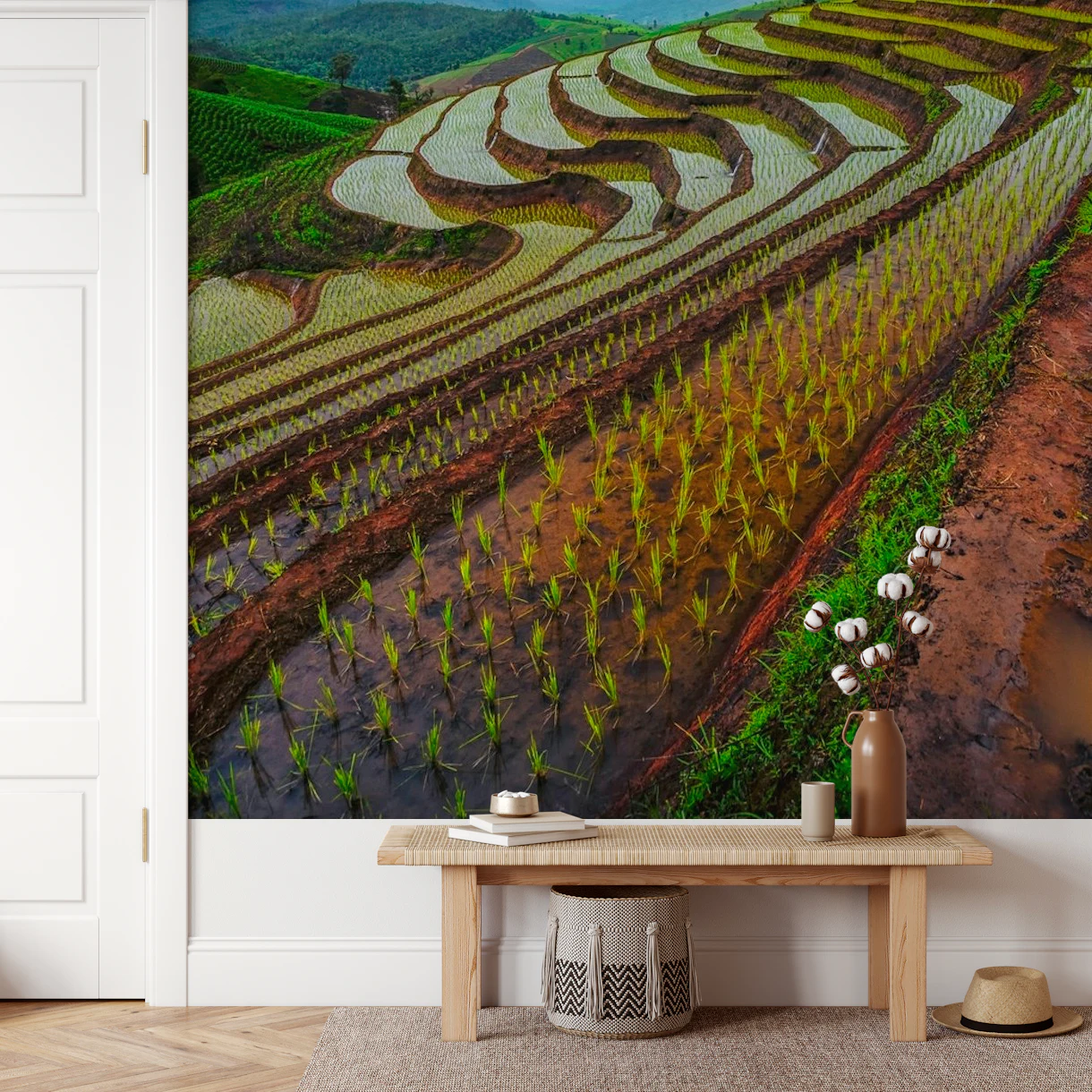 Unseen Rice Field wallpaper - Happywall