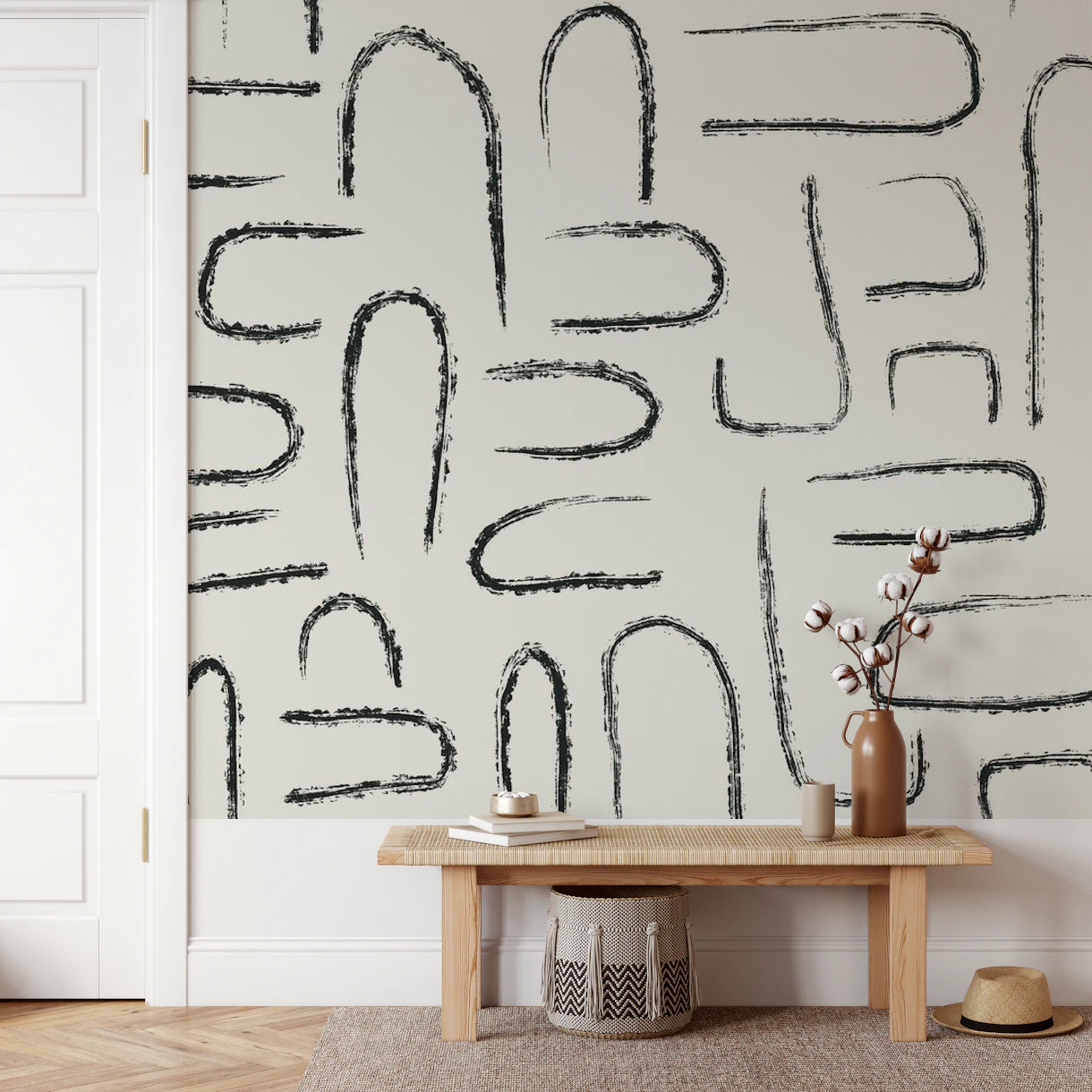 Black Modern Pattern wallpaper - Happywall