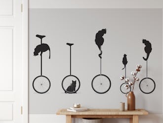 Cats on Unicycle Print