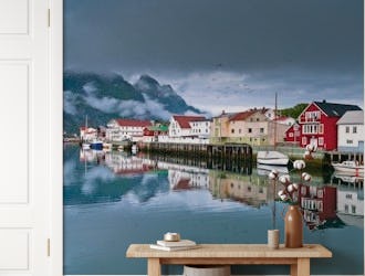 Village in Lofoten Norway