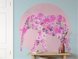 Floral Watercolor Elephant