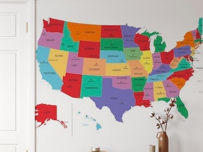 US Map Bright