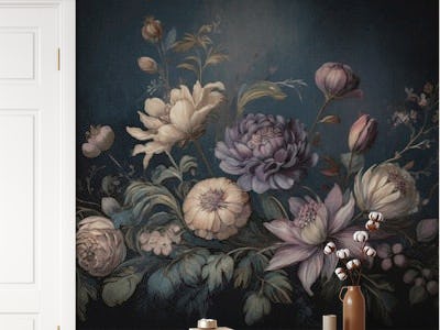baroque moody bouquet of flowers
