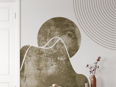 Mid Century Sunrise Circle Minimalist