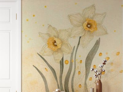 retro botanical drawing flowers and seeds