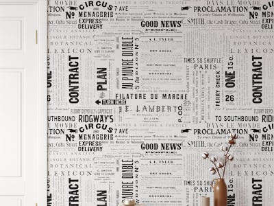 Old Print And News Typography Black White