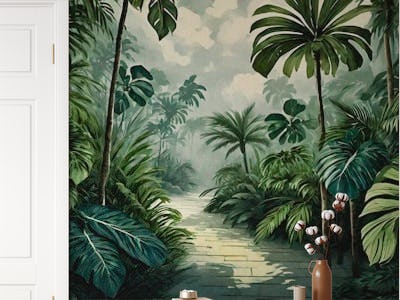 tropical jungle palms