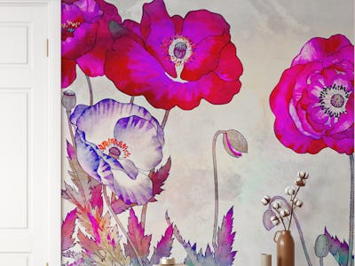 Vivid Spring Poppies Floral
