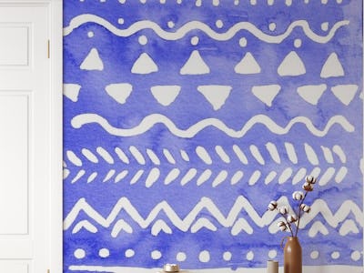 Boho tribal pattern blue