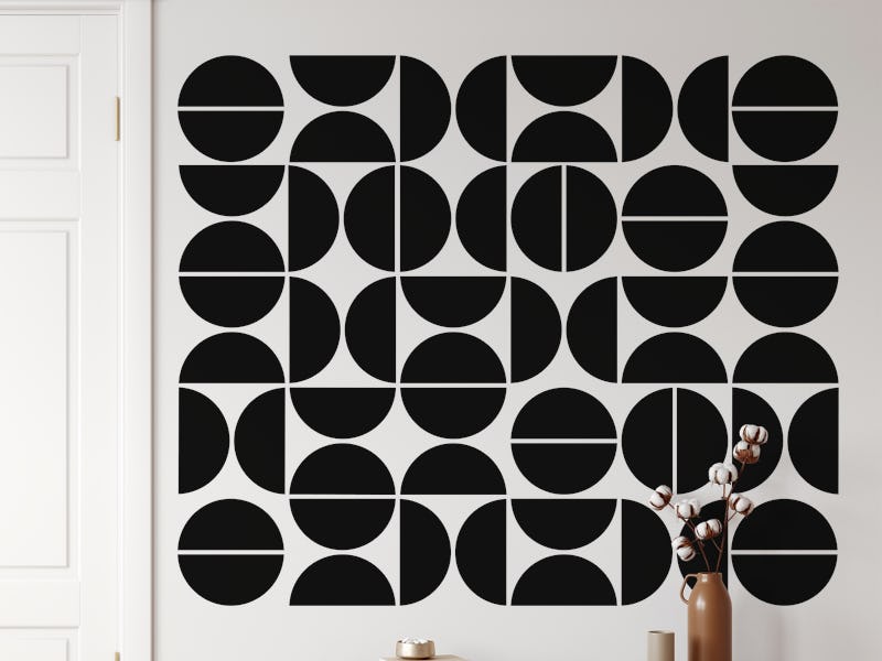 Bauhaus Pattern Black White