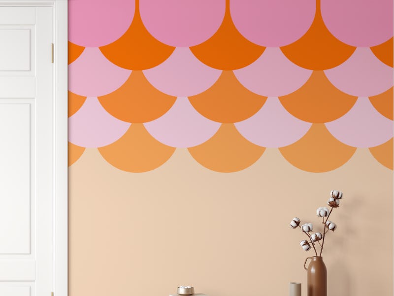 Pink Orange Art Deco